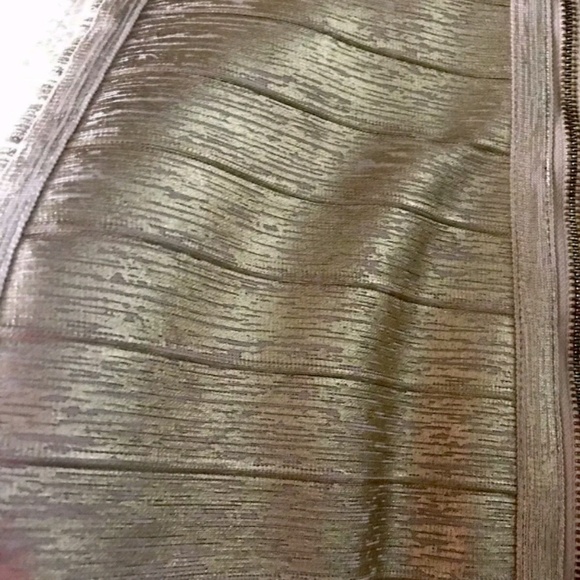 BNWT Herve Leger Gold Bandage Dress - Picture 5 of 8