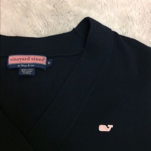 Vineyard Vines V Neck Navy Blue Sweater