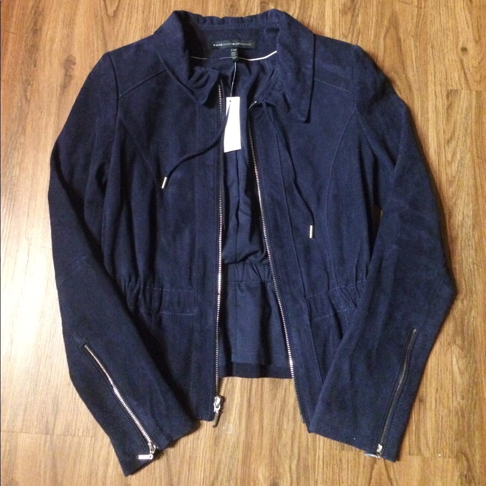Navy suede jacket