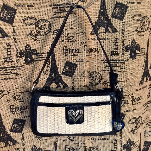 Handbags - 4/$20 Small Straw Shoulder Bag Purse Silver Heart