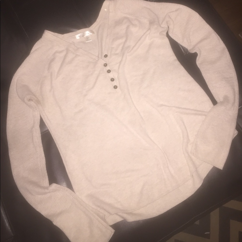 Henley style sweater - Oatmeal