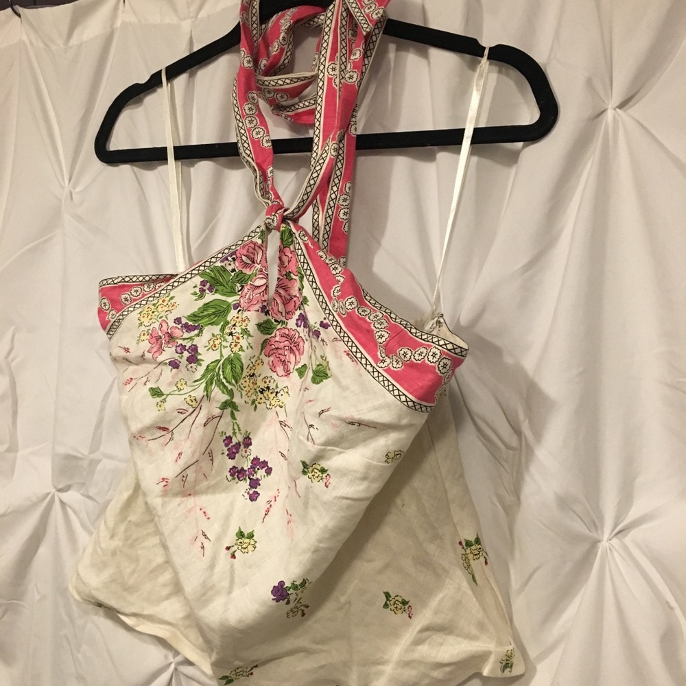 NWT- Cute Loft linen floral halter- size 8