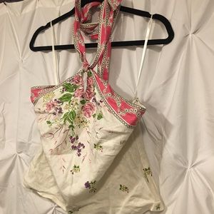 NWT- Cute Loft linen floral halter- size 8