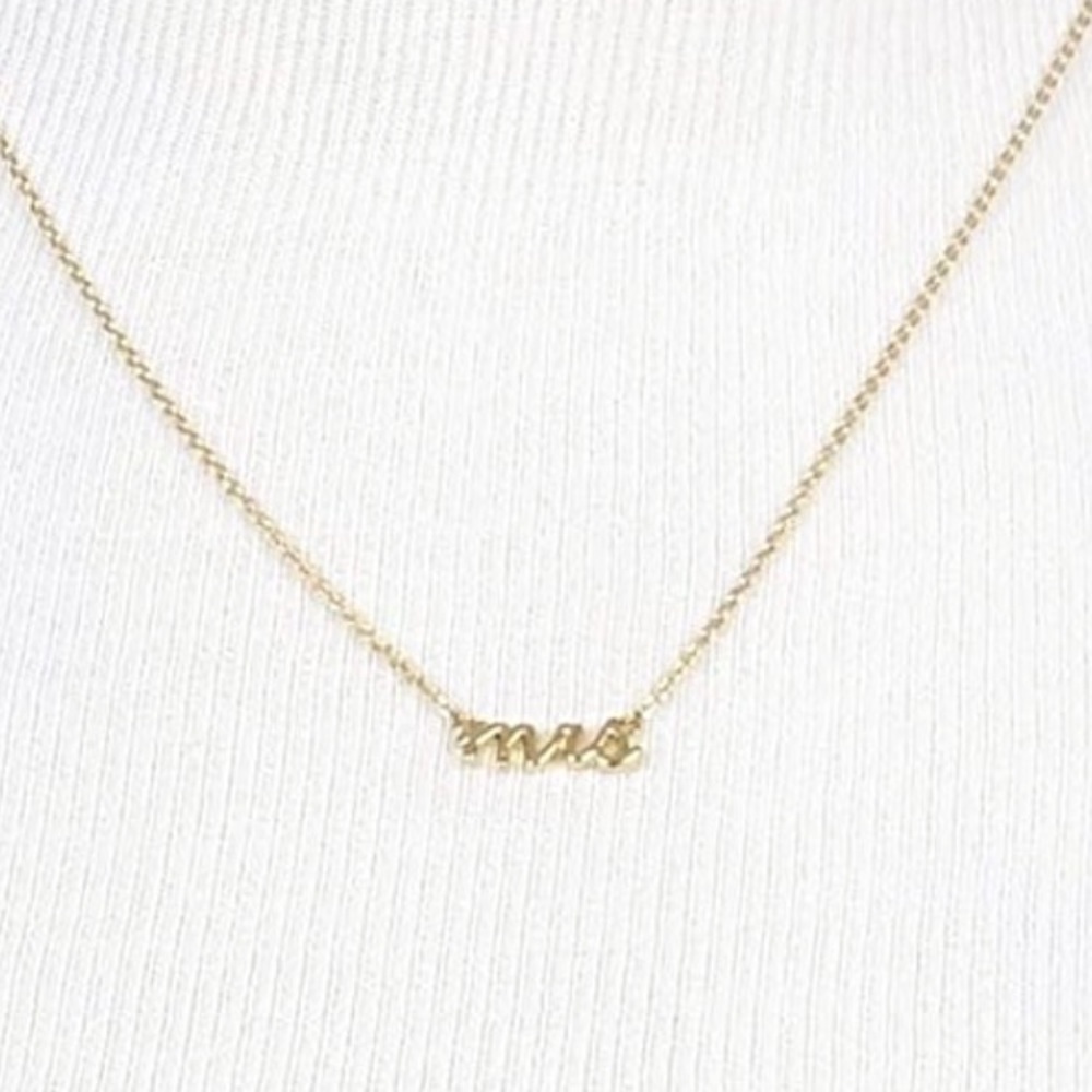 mrs Necklace Pendant Dainty Script Bride Gift - Picture 6 of 7