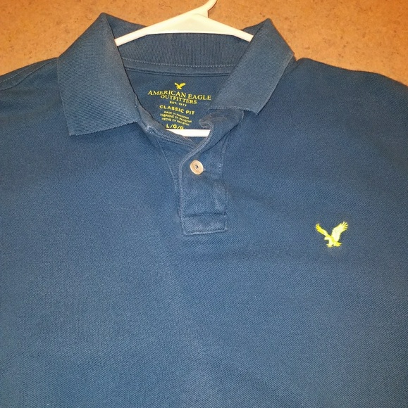 American Eagle polo shirt size L Blue - Picture 2 of 3