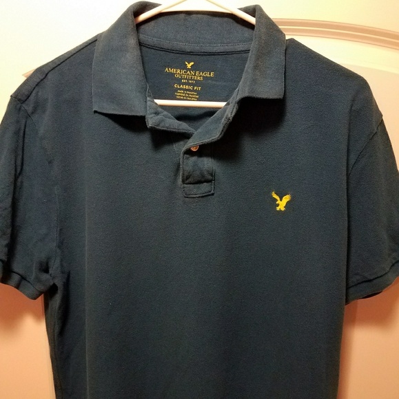 American Eagle polo shirt size L Blue - Picture 3 of 3