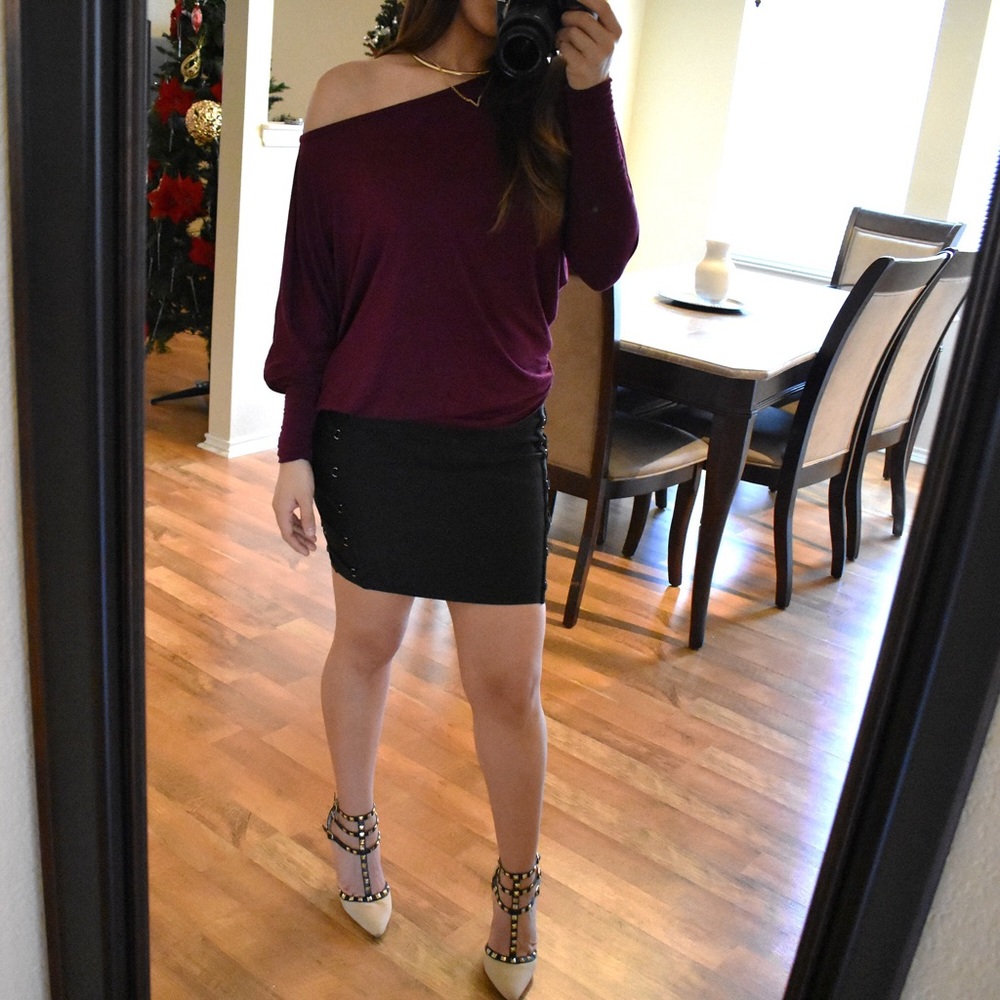 LAST 1️⃣ Dolman Sleeve Burgundy Top - Picture 5 of 6