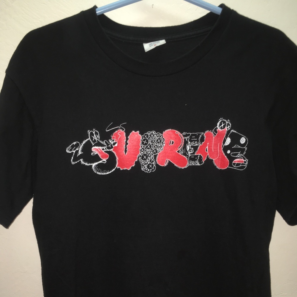 Supreme X Kaws letters shirt