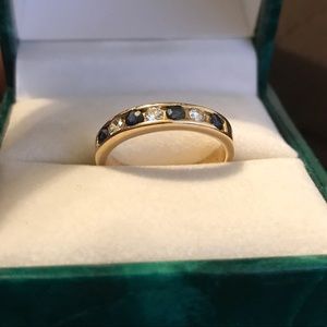 SOLD IN Other app. 14k sapphire & diamond band