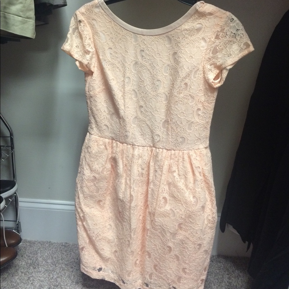Peach Lace dress