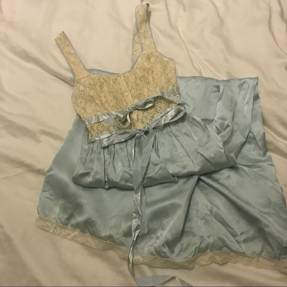 Vintage silk and lace gown