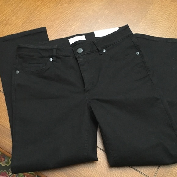 LOFT Denim - LOFT BLACK CURVY KICK CROP