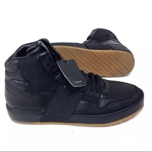 ZARA Man Black High Top Sneakers US Size 8 EU 41