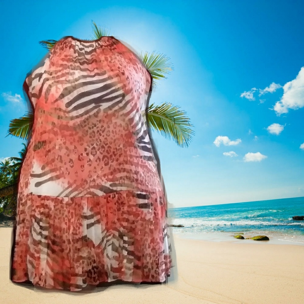 SOLD Exotic Zebra Pleat Dress