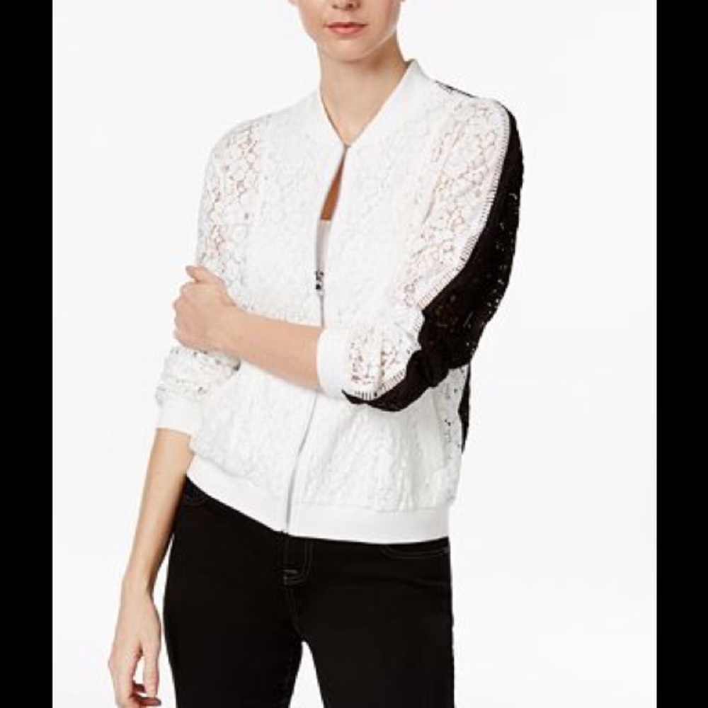 New INC Lace Bomber
