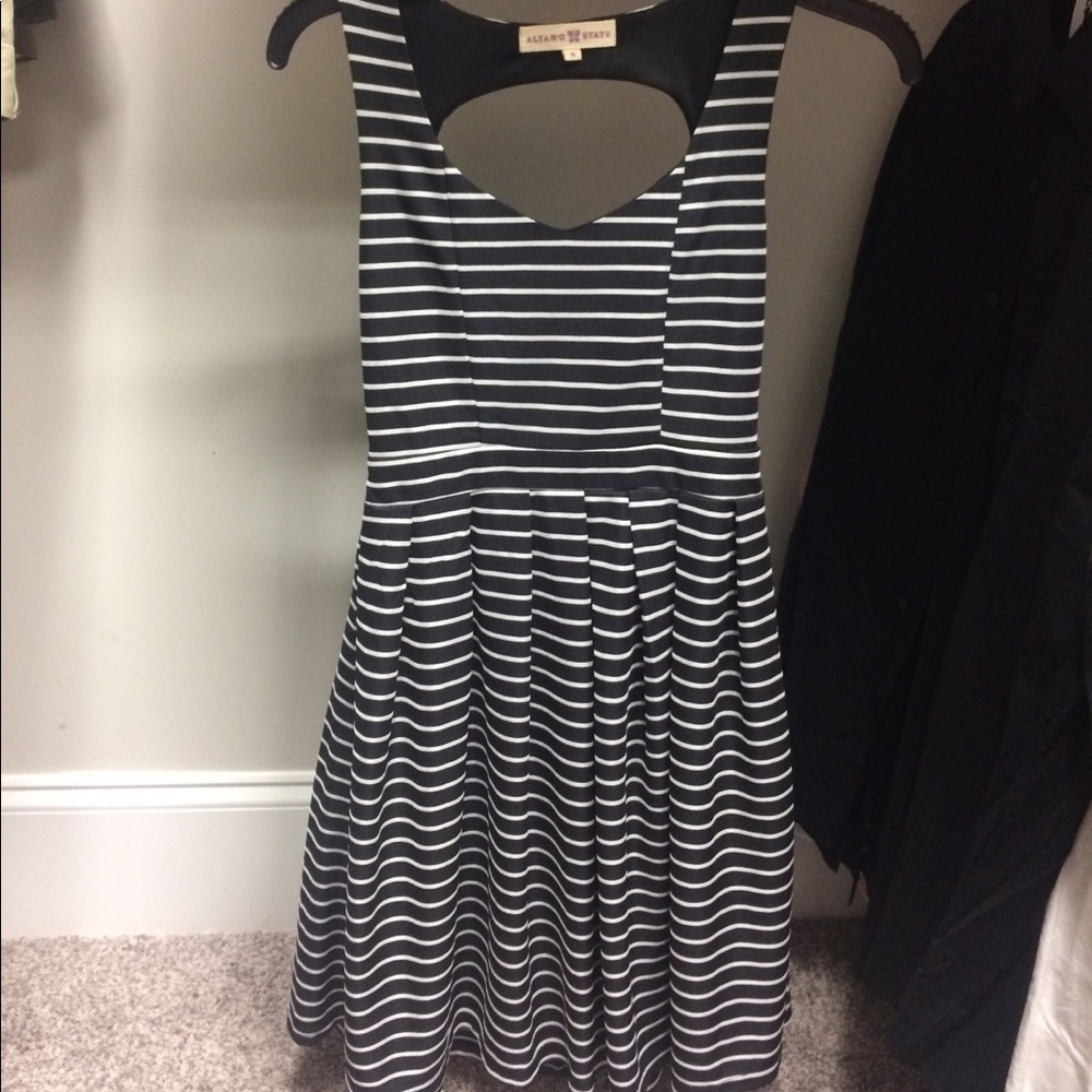 Black & white stripe dress