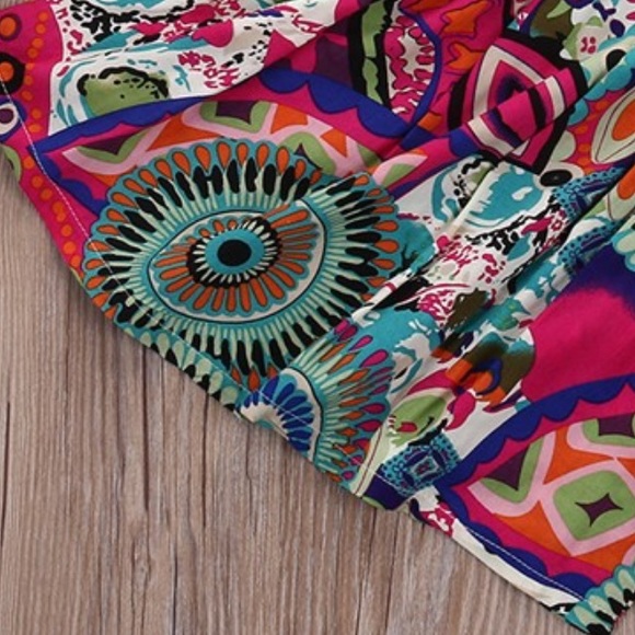 HP🏆 Baby Hippie bohemian 60’s print dress🌈 - Picture 4 of 4