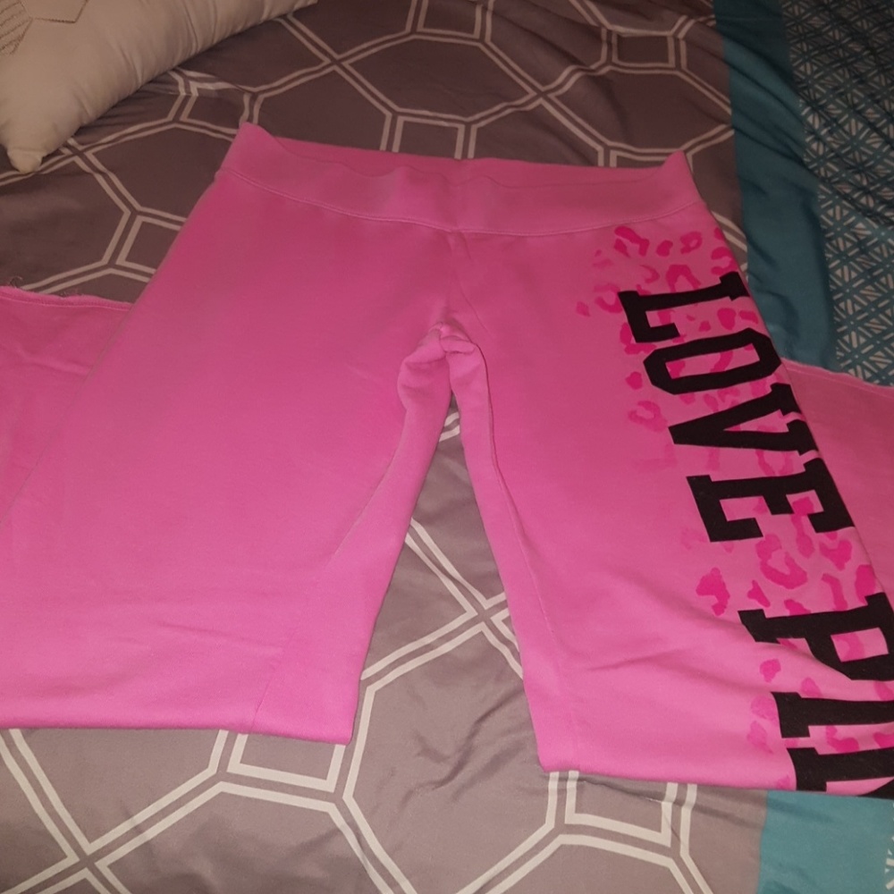 Victoria Secret large hot pink sweats