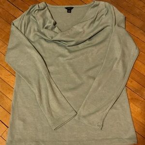 Ann Taylor robins egg blue cowl neck top