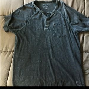 Lucky Brand short sleeve Henley blue size L