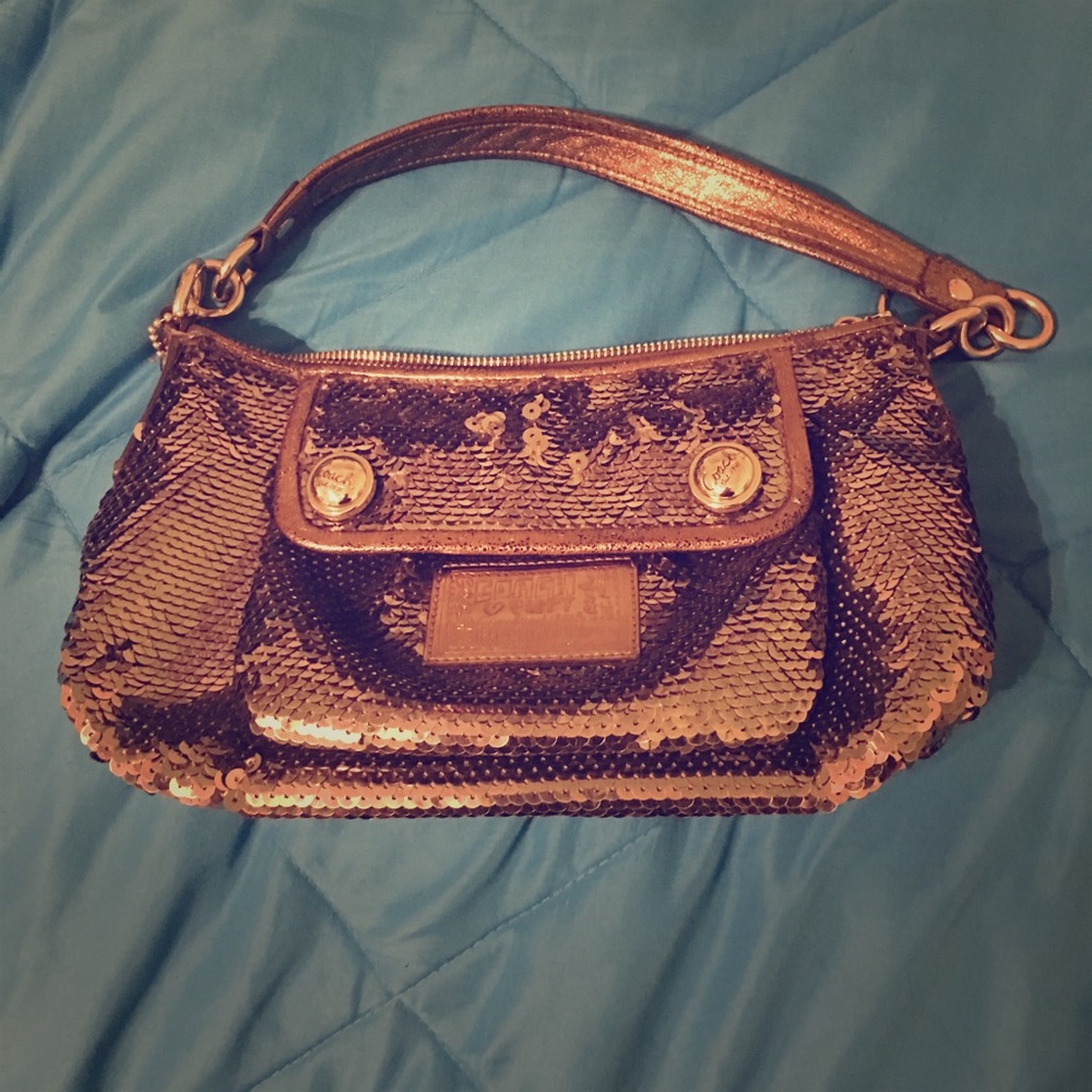 Sequin Coach Purse