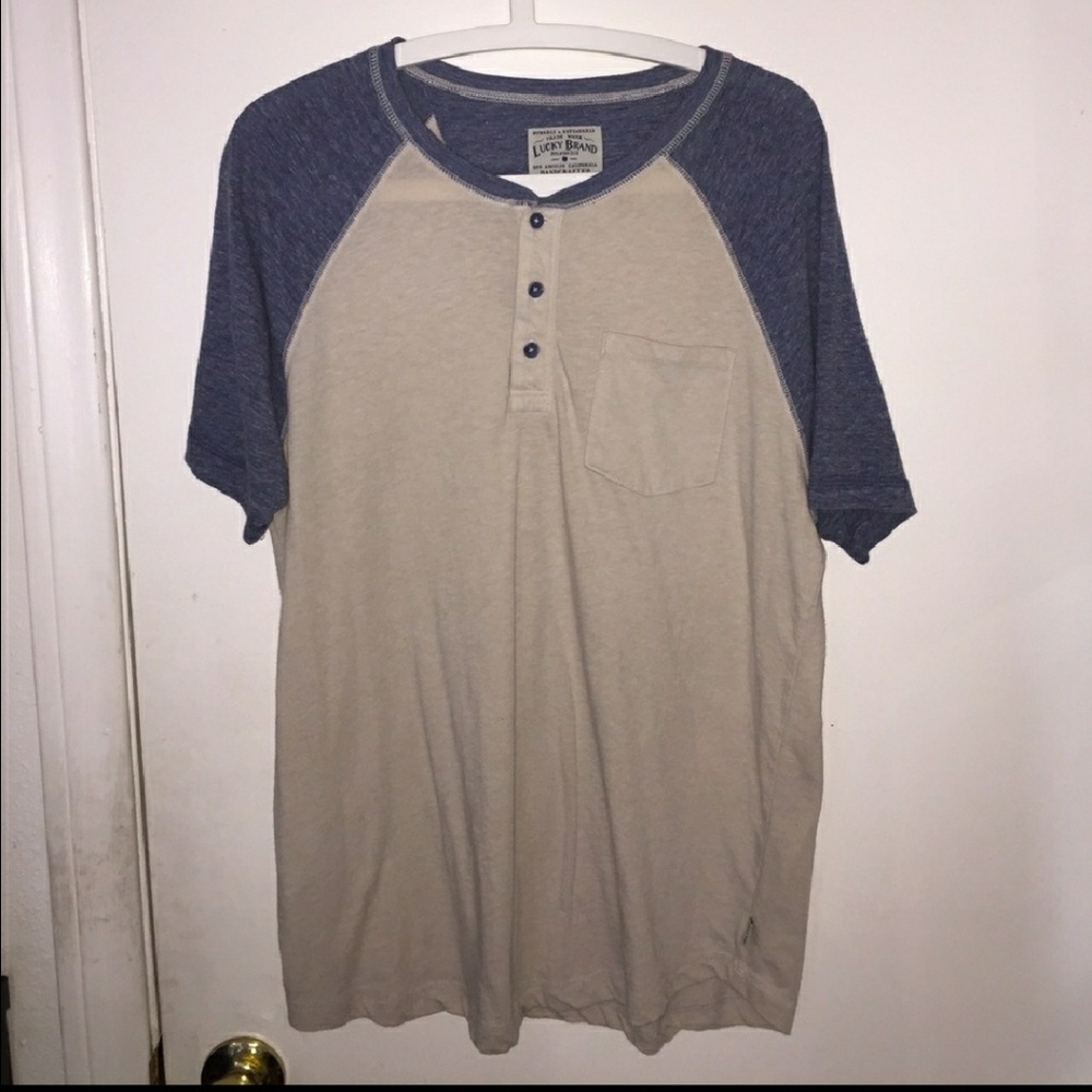 Lucky Brand short sleeve henley size L