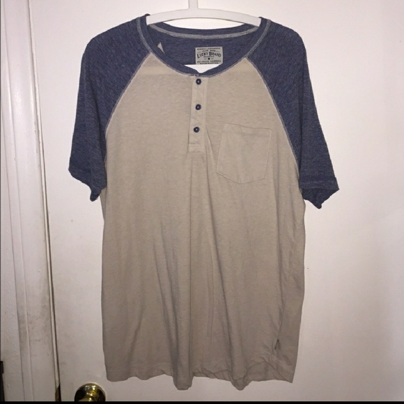 Lucky Brand short sleeve henley size L - Picture 1 of 3