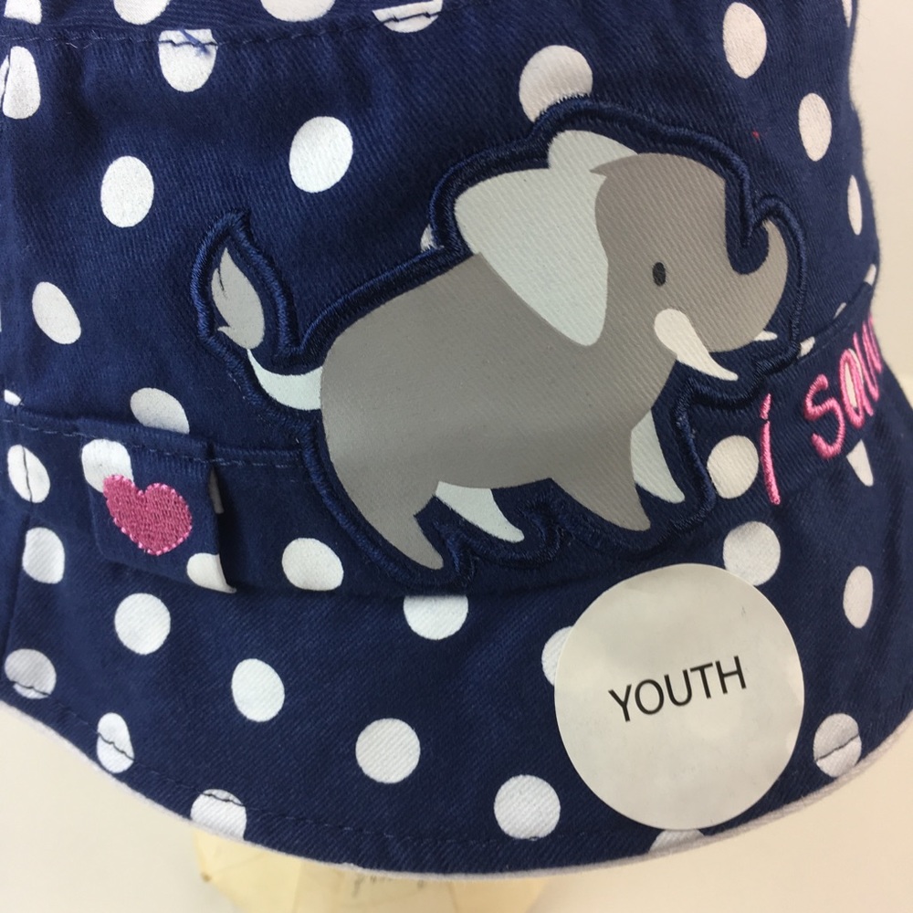6/$25 BUSCH GARDENS Blue bucket cap hat Elephant