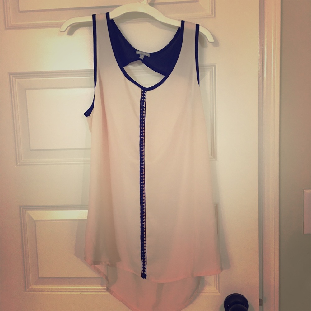 Pink and black blouse