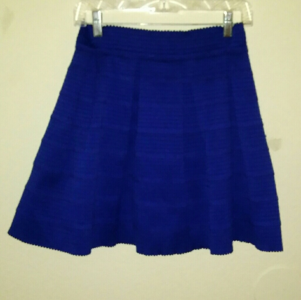 Vibrant blue full skirt.