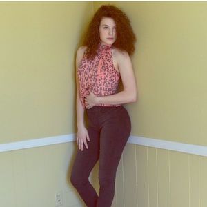 Cheetah print dress top!