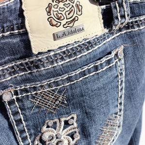 L.A. idol USA Jeweled Skinny Jeans