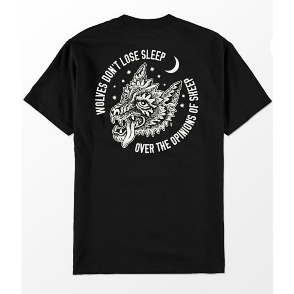 Black Sketchy Tank "Opinions" T-shirt Sz M