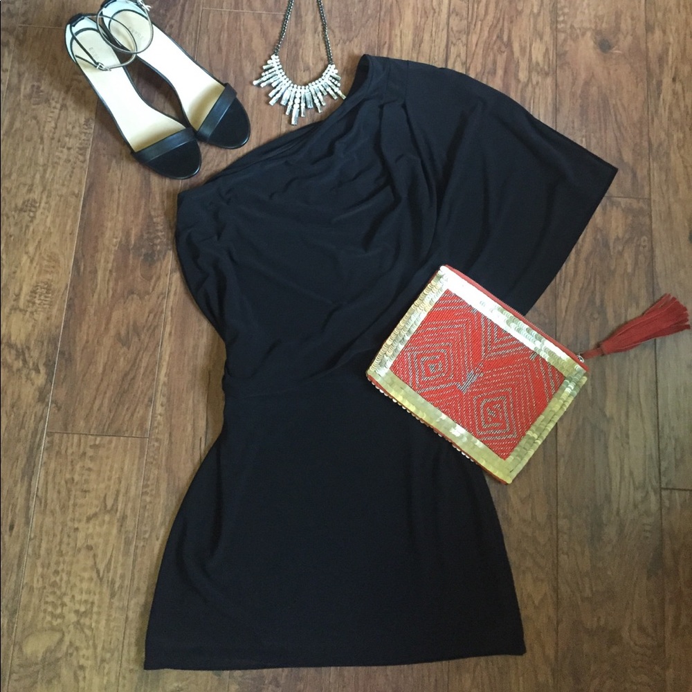Black One-Shoulder Dress by Jessica Simpson