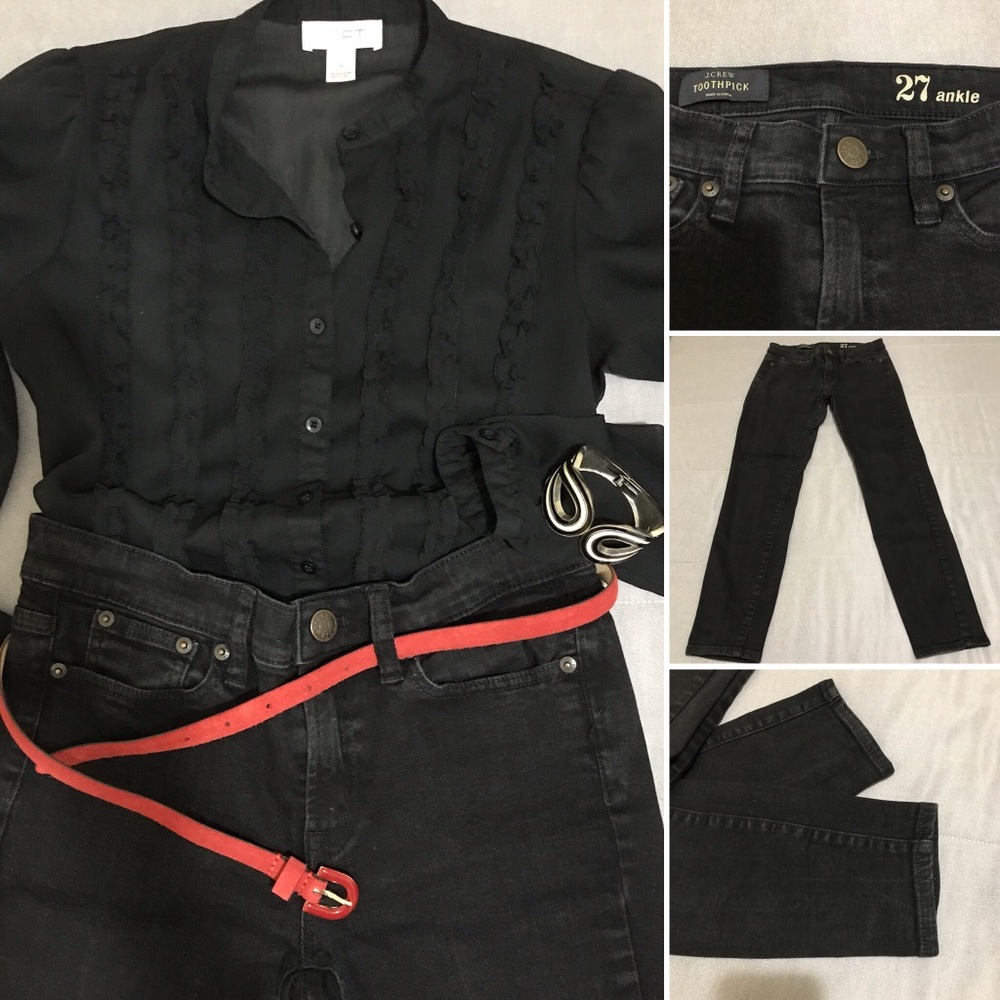 JCREW Black Toothpick Jeans
