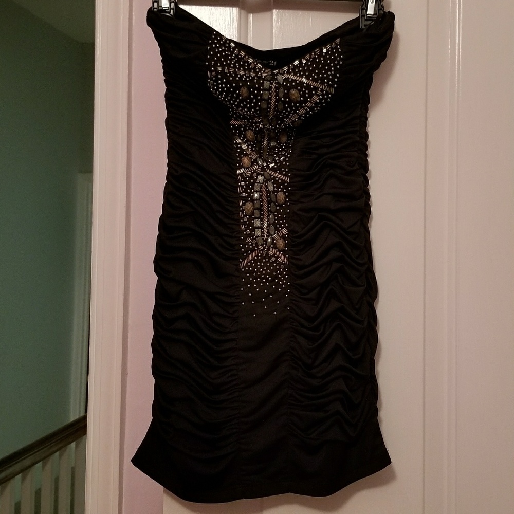 Forever 21 black beaded dress small S
