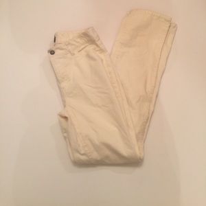 Talbots Cream Corduroy Heritage Straight Leg Pants