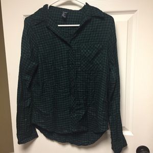 Dark green flannel