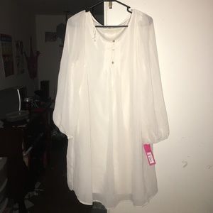 Cream long sleeve dress!