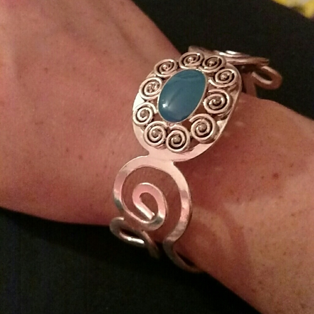 Silver cuff bracelet