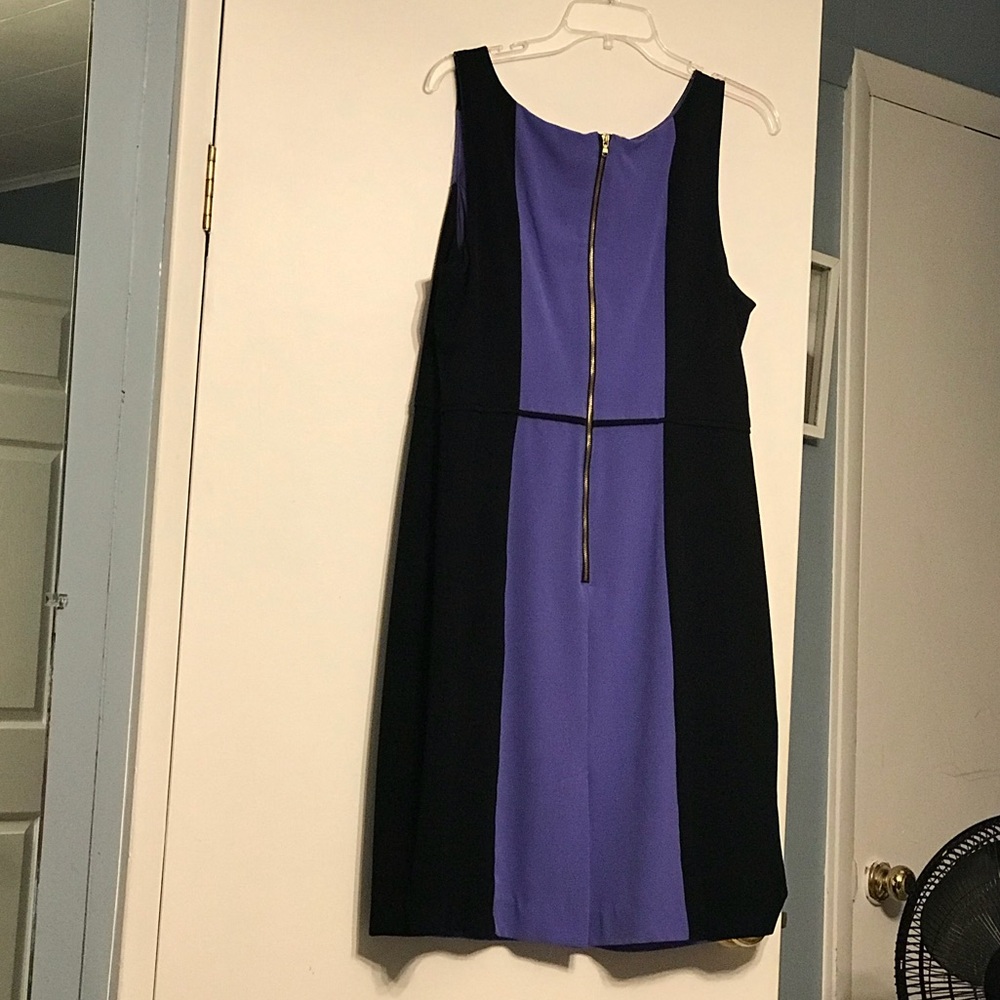 Lavender and black dress