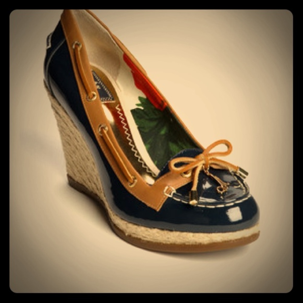 Milly by Sperry Navy blue wedges