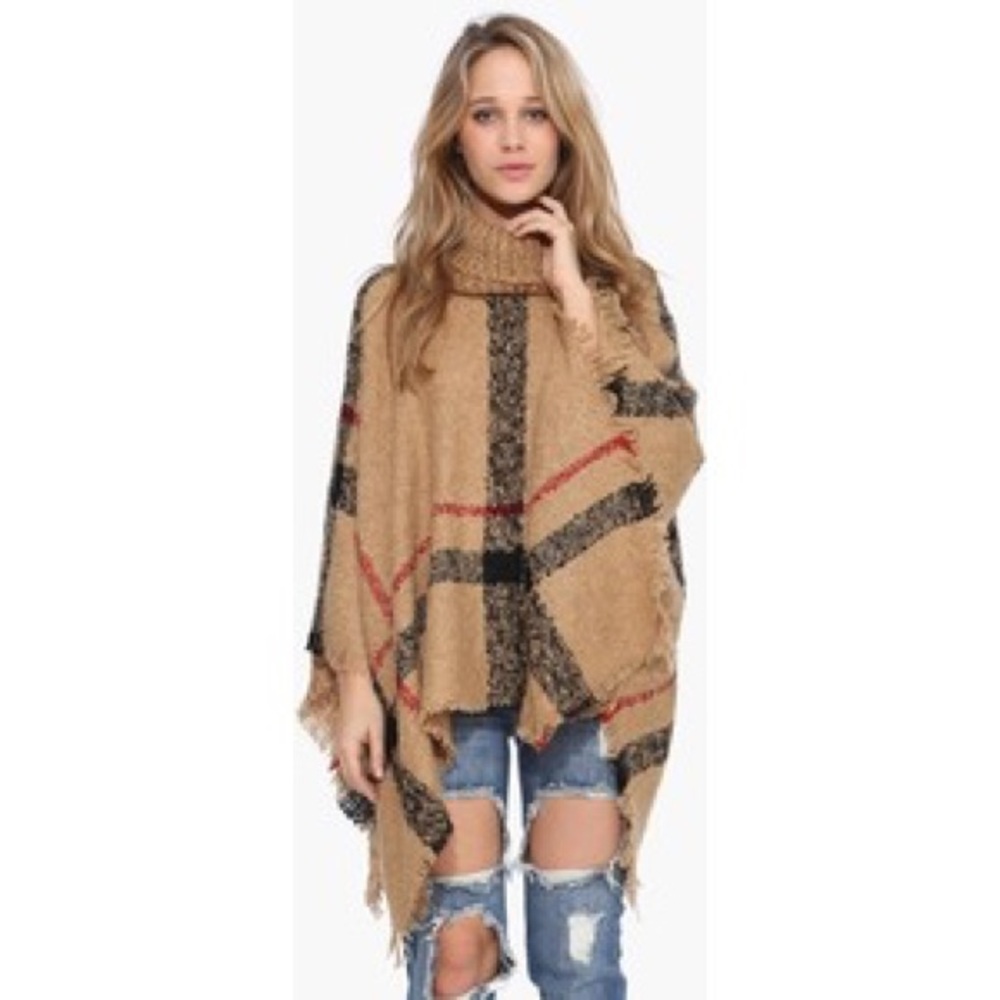 Plaid Poncho