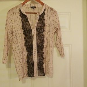Pink and Black Blouse- Size M