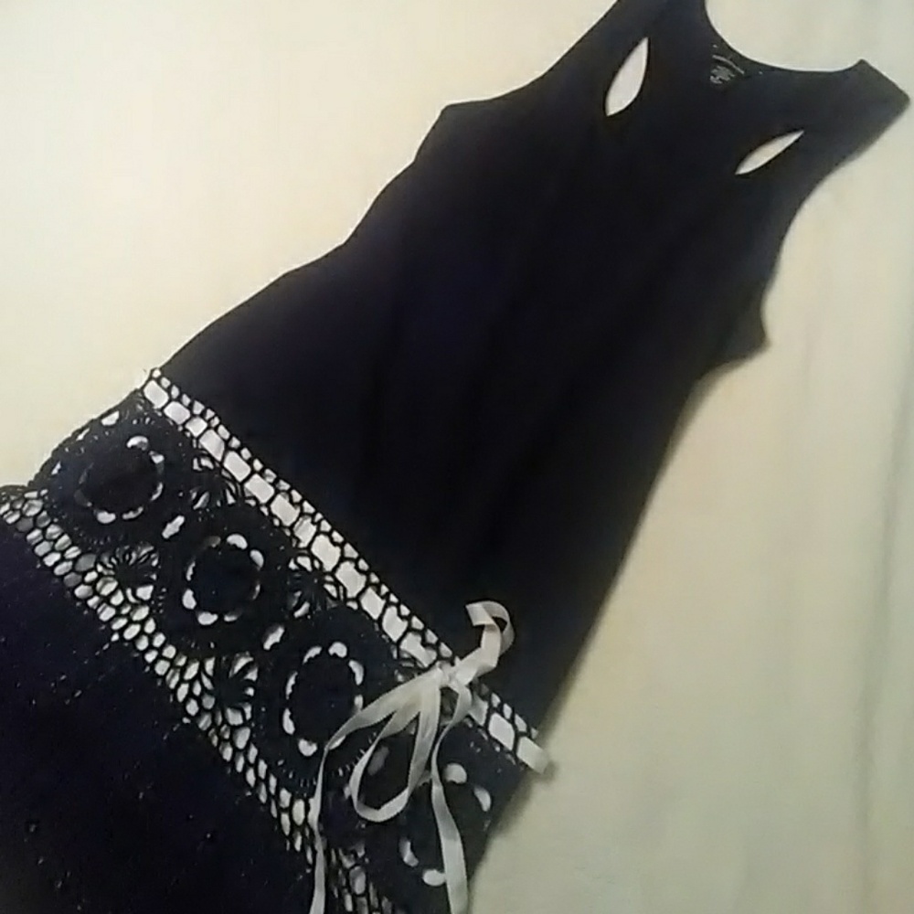 Crochet and Ribbon Tank Dress