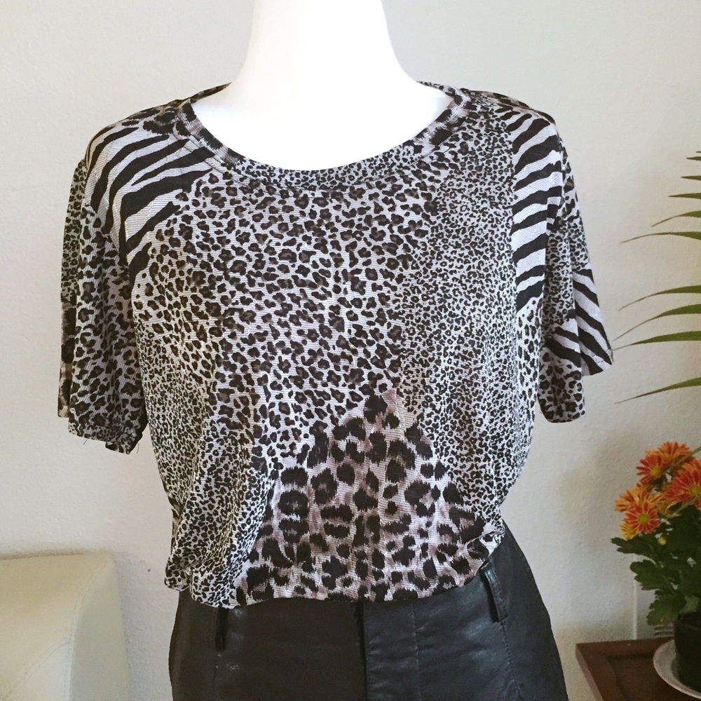 Leopard Zebra Top