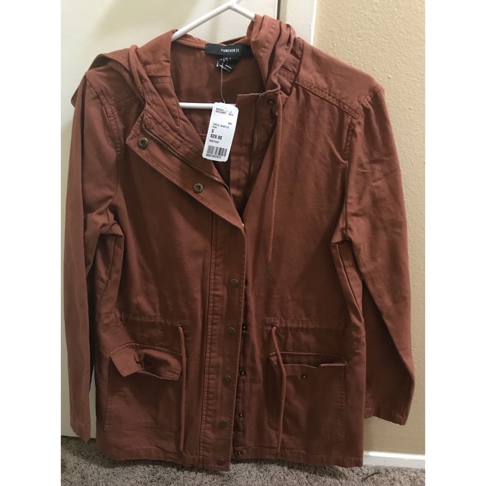 Forever21 Hooded Drawstring Parka (S)