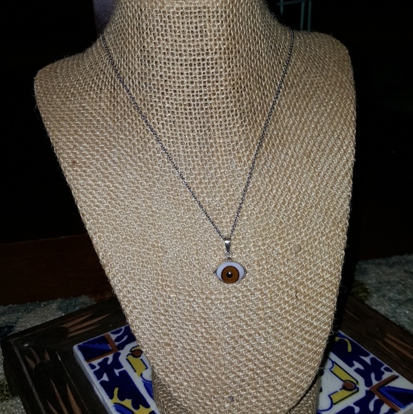 deer eye necklace