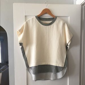 Madewell Color Block Top (Size L)
