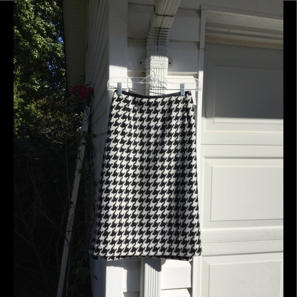 NWT Talbots Black & White Houndstooth Wool Lined - Picture 3 of 7